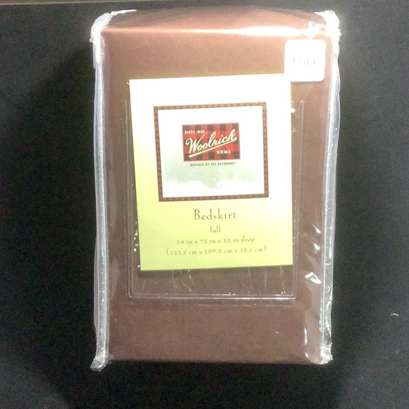 Woolrich Home Full Dark Brown Bedskirt - Picture 1 of 3